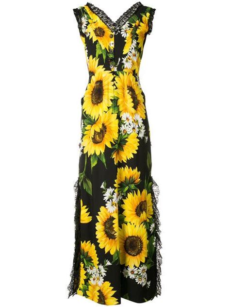 dolce gabbana sunflower|Dolce&Gabbana Sunflower Print Long.